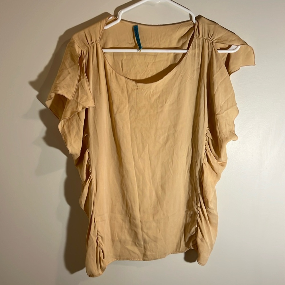 Light Orange Lightweight Women’s Blouse Top Alice And Olivia